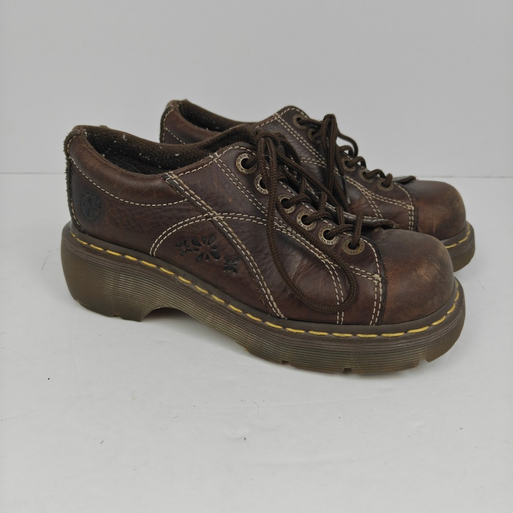 Doc Dr Martens Vintage 90s Y2K Daisy 12283 Women's 6 Brown Leather Oxford Shoes